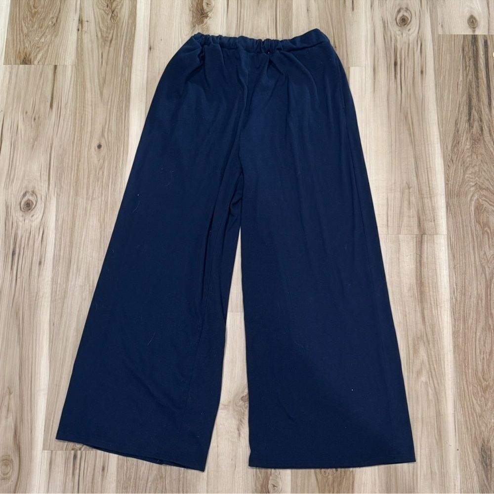Cider Elastic Waist Wide Leg Blue Pants Women’s Medium